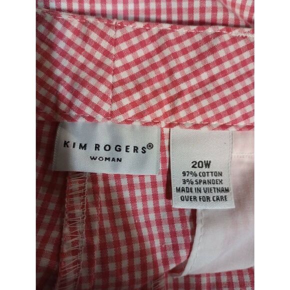 Kim Rogers Shorts Ladies‎ 20W Pink White Bermuda - Picture 3 of 5